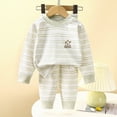 thumbnail image 2 of CAUYDY Newborn Girl Suits Baby Pajamas Toddler Clothes Cute 12 18 24 Months Long Sleeve T-Shirt and Pants 2PCS Set Infant Sleepers for Girls Fall Winter Sizes 80,Green, 2 of 8