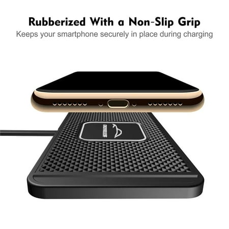 Silicone Non-slip Pad Car Fast Wireless Charger for iPhone 15 14 13 8 Android Mobile Phone 15W Quick Car Wireless Charging Stand