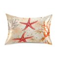 thumbnail image 7 of Yayeee Pillowcase King Size Set of 2 Satin Wrinkle Resistant Pillow Case, Orange Starfish, 7 of 7