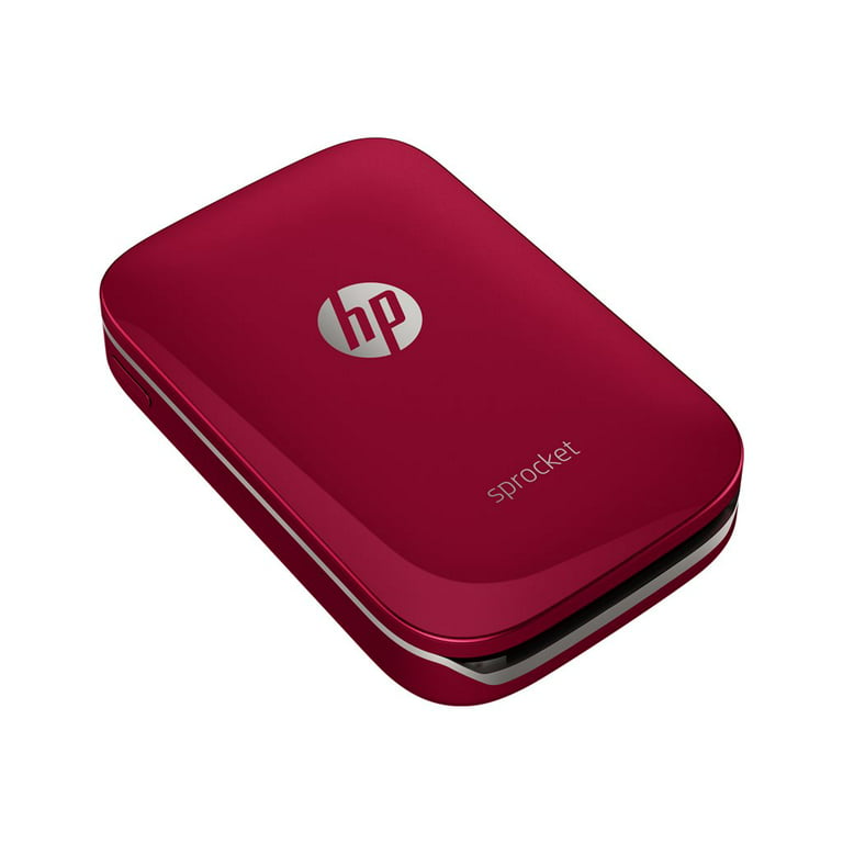 HP Sprocket Portable Photo Printer, Print Social Media Photos on 2x3  Sticky-Backed Paper - Red (Z3Z93A) 
