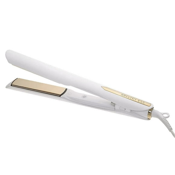 Kristin Ess 3-in-One Professional Titanium Hair Straightener, Curler and Beach Waver Combo for Women with Curly, Frizzy + Thick Hair - 1 1/4 Inch Dual Voltage Flat Iron