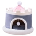 thumbnail image 3 of Cama para gatos, casa para gatos, nido para jugar, cálido, suministros para mascotas, multifuncional, única, cómoda, cueva para gatitos, casa para Gris L 50x50x50cm, 3 of 8