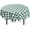 Forest Green and White, variant on Checkered Round Tablecloth 70 Inch - Waterproof & Wrinkle Resistant Washable Fabric Spring Table Cloth for Dining Room Party Outdoor Picnic, Yellow and White