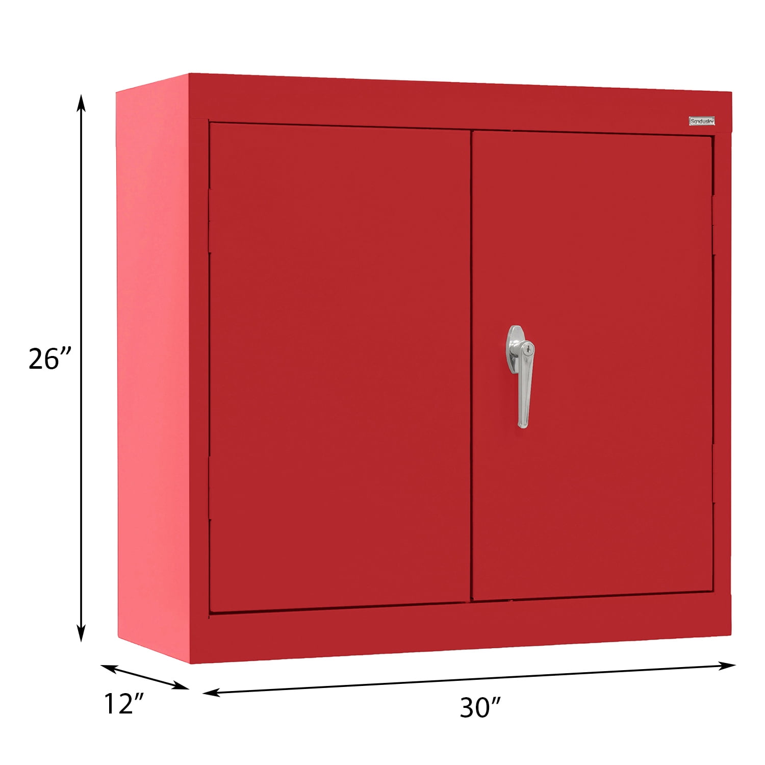 Sandusky 22-Gauge Welded Steel Wall Mounted Garage Storage Cabinet, Red