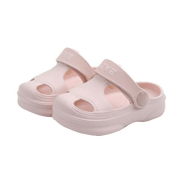 GOOHOCHY 1 par de zapatos de agujero de niño lindo bebé zapatos de playa de soledad suave de dibujos animados niños sandalias
