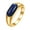 Gold Blue, variant on Stainless Steel 8MM Vintage Personality Gemstone Ring for Men Women Silver Brown Size 8