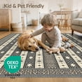 thumbnail image 4 of ODIKA 8'x10' Washable Area Rug Diamond Grid Checkered Trellis With Boho Geometric Tile Motifs for Dining Room, Large Office, Lounge, Non-Slip Chair-Friendly Mat, 4 of 7