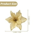 thumbnail image 3 of Artificial Flowers, Gold Edge Shimmering Poinsettia Flower, Glitter Decorations for Party Wedding, Festive Home Table Centerpiece Decor (1Pcs) Gold, 3 of 8