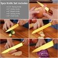 thumbnail image 6 of Wellstar 5 Piece Kitchen Knife Set, Chef Carving Bread Utility Paring Knives, Stainless Steel, 6 of 9