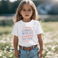 thumbnail image 2 of USA 250th Anniversary Shirt Kids Casual Short Sleeve Graphic T Shirt for Boys and Girls Crewneck Tee with Stars and Stripes Prints White 8 Years-9 Years, 2 of 6