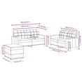 thumbnail image 4 of vidaXL 3 Piece Sofa Set with Pillows Dark Grey Fabric, 4 of 5