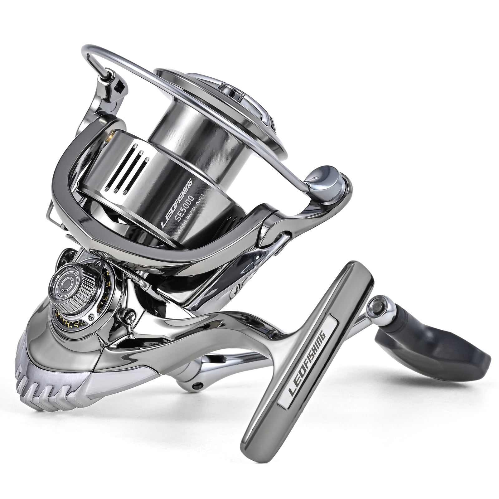 LEO FISHING 13+1 Bearing Fishing Reel, Smooth Powerful Spinning Reel for Saltwater Freshwater, Ergonomic Handle, All-Day Comfort