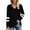 Black, variant on Otvok Womens Tops Casual V-Neck Long Sleeve Patchwork Loose Shirt Blouse
