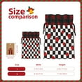 thumbnail image 3 of Rocae Ladybugs Of Black And White Checkers Print Christmas Drawstring Linen Gift Bag with Drawstrings Treat Bag Goody Present Bags for Christmas Party Favor, 3 of 8