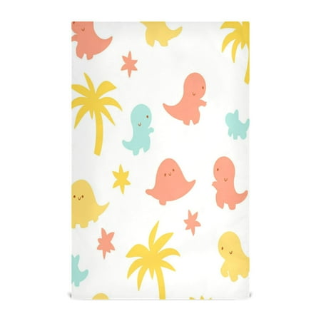 

Cute Little Dinosaur Kitchen Towels Set of 4 Tea Towels for Kitchen Decorative Waffle Dishcloths 28x18in