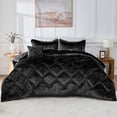 thumbnail image 3 of Regency Heights King/Cal King Size Comforter Sets, Velvet Bedding Comforter Set for All Seasons, Black Bedding Set with Decor Pillow, 3 of 8
