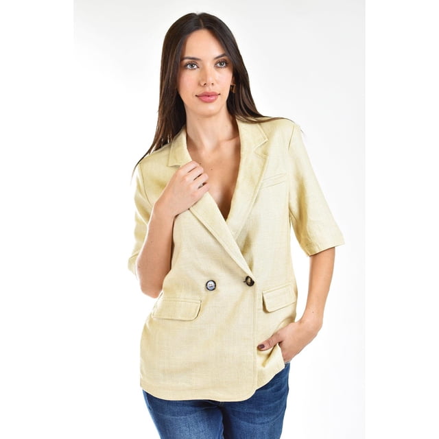 Blazer de lino Roman Fashion Juvenil Beige M