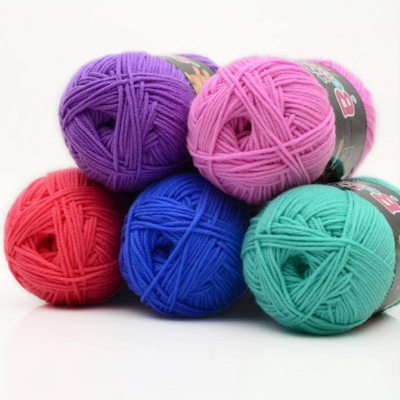 Fil au Crochet, 12 Pcs Fil à Tricoter à la Main Coloré Fil de Coton pour Tricoter au Crochet et de l'Artisanat
