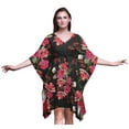 thumbnail image 1 of Bimba Fleur Femme Courte Plage Caftan Tenue de Plage Bikini Couvre-Maillot Robe Midi-P-L, 1 of 5