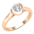 thumbnail image 1 of Dazzlingrock Collection Round White Diamond Solitaire Engagement Ring for Women (0.50 ctw, Color I-J, Clarity I1-I2) in 14K Rose Gold, Size 7.5, 1 of 6