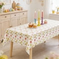 thumbnail image 5 of Easter Egg Themed Thickened Tablecloth, Waterproof and Stain‑Resistant Party Table Cover, Large Rectangle Cloth for Dining Room and Easter Holiday Party Decoration, 54*108in, Multicolor, 5 of 6