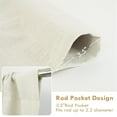 thumbnail image 5 of DriftAway Double Layer Linen Blackout Tie Up Curtains Thermal Insulated Fully Lined Balloon Roman Shade Bathroom Window Adjustable Rod Pocket for Small Window 45 Inch by 63 Inch Ivory Cream, 5 of 5