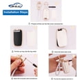 thumbnail image 4 of Key Fob Cover Compatible with Fit for Hyundai 2020 2021 2022 Sonata Santa Fe Tucson Bling Key Case Protection Shell with Keychain Case Holder Protector,1,white, 4 of 6