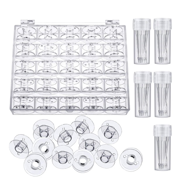 30 Piezas de Bobina Transparente Sunnimix Bobina Caja Para Shengjia Juki Aikamei Bobina De Plástico Con