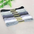 thumbnail image 3 of 8-Pack Embroidery Floss Set - 7.5m Cotton Thread for Friendship Bracelets, DIY Crafts and Sewing, Fashion Grey Color, 100% Colorfast Skeins for Jewelry Making and Cross Stitch, 3 of 6