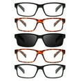thumbnail image 6 of BONCAMOR 5 Pack Reading Glasses for Men and Women Spring Hinges Classic Eyeglasses, 6 of 6