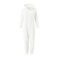 thumbnail image 4 of FAIWAD Girls Fleece Jumpsuits Kids Hooded Button Up Rompers Winter Warm Fuzzy Cute Jumpsuits, 4 of 7