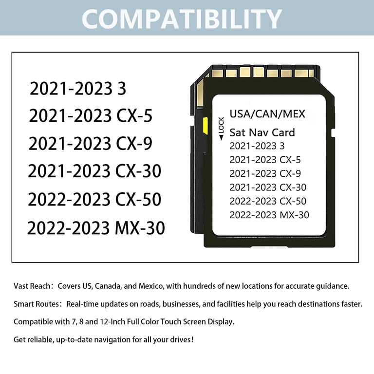 2025 Upgraded Navigation SD Card for Mazda 2021-2023 Cx5/Cx9/Cx30