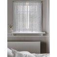 thumbnail image 5 of Modern Minimalist Curtains 45 Inch Length, Sheer Curtains for Bedroom Living Room Window Rustic Botanical Stripes Boho Gray Rod Pocket Voile Drapes Kitchen Curtains Small Half Window 42"x45" 2 Panels, 5 of 7