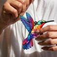 thumbnail image 4 of Hyperi Acrylic Rainbow Hummingbird Collectible Christmas Ornament, Stained Glass Effect Holiday Ornament Gift Exchange, Christmas Suncatcher Decoration, 4 of 9