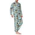 thumbnail image 2 of Lsque funny pirate Pattern Long Sleeve Pajama Set for Men - Soft 2-Piece Sleepwear and Loungewear Set with Pockets, Comfy Nightwear-XX-Large, 2 of 7