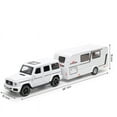 thumbnail image 1 of 1/32 Alloy Trailer RV Car Model Diecast Metal Toy Recreational Off-road Vehicle Truck Camper Car Model Sound and Light Kids Gift, 1 of 6