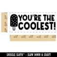 thumbnail image 2 of You're the Coolest Ice Cream Bar Popsicle Teacher Student School Self-Inking Rubber Stamp Ink Stamper - Fuchsia Ink - Small 1-1/2 Inch, 2 of 7