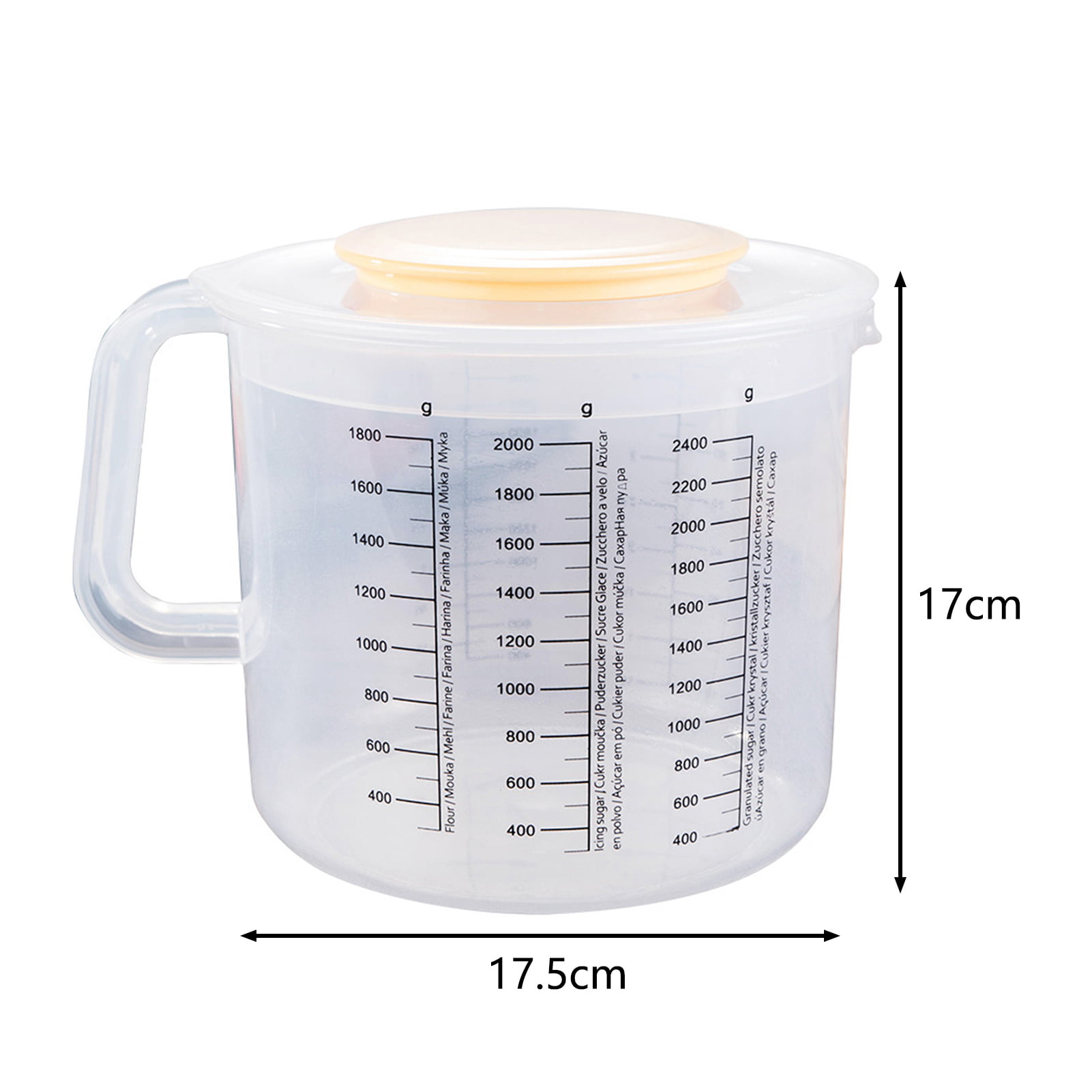 Grandest Birch Practical Food-grade Measuring Cup Clear Scale Precise  Plastic Measuring Jar for Baking Large Capacity Multi-use An