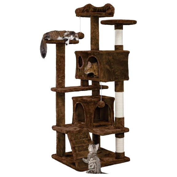 AIZYT 54in Cat Tree Tower Condo Cat Furniture w/Scratching Post for Kittens Pet House Play