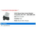 thumbnail image 2 of HVAC Blower Motor Control Module - Compatible with 1997 - 2003 BMW 540i 1998 1999 2000 2001 2002, 2 of 2