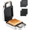 thumbnail image 1 of Hweilai Mini Presse à Sandwich, Gaufrier 2 en 1 Portable Presse à Panini Gril (Rouge), 1 of 8