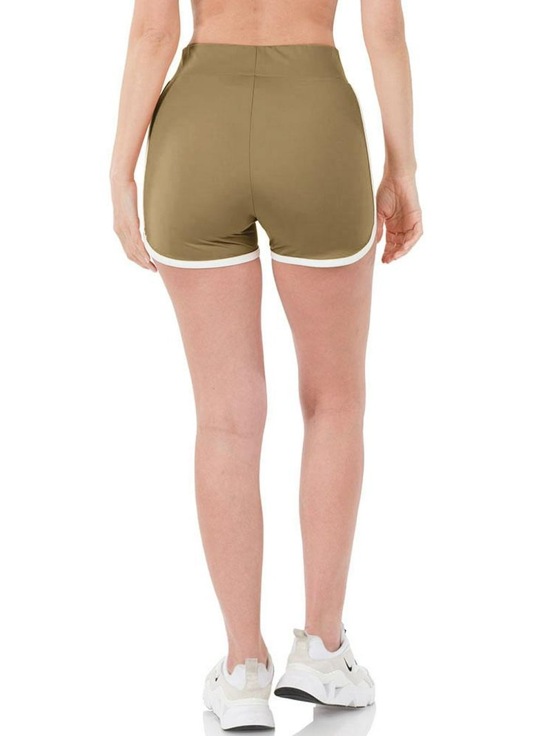 High Waist Athletic Nylon Dolphin Shorts