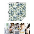 thumbnail image 4 of Blueberrys Leaves Cloth Napkins Set of 6 Reusable Dinner Napkins, Country Green Botanical Plants Cocktail Napkin Washable Table Napkins for Wedding/Holiday Party/Baby Shower 20"x20", 4 of 7