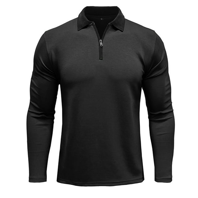 Blusa y camisa de manga larga con cuello vuelto para hombre, camiseta de manga larga con cuello alto y cremallera, camiseta lisa con parte inferior, blusa de manga larga con cuello vuelto, blusa para