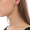 thumbnail image 2 of Ocean Heart; Aretes OH15-425; oro blanco con cristales corte diamante en color blanco. Ocean Heart Aretes OH15-425, 2 of 2