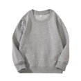 thumbnail image 3 of Esaierr Toddler Baby Cotton Sweatshirt Undershirt，little Boys Girls Undershirt Kids Solid Crewneck Pullover T-Shirt, 3 of 6