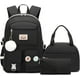 thumbnail image 1 of Mochila escolar Spotted Tiger para niñas con lonchera (negra), 1 of 7