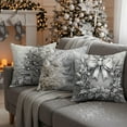 thumbnail image 6 of Eolstice 4Pcs Plush Comfortable Holiday Christmas Pillow Covers, Decorative Pillow Cases with Hidden Zipper, for Home Living Room, Sofa Decor, Gift Presentations, 6 of 6