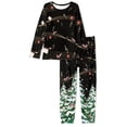 thumbnail image 2 of Suhoaziia Sleepwear for Women Nightgown Lightweight Christmas Tree Sleep Set Durable Family Lounge Wear Matching Set Pajamas Top and Pants 2 PCS Shirt Long Sleeve Daily Wear Size XL, 2 of 5