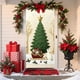 thumbnail image 1 of Cortina de puerta de Navidad - Decoración navideña estilo bordado de 35" x 72" para puerta principal, pared y fiesta, 1 of 6